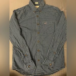 Hollister long sleevr blue button up. Men’s XS stretch fit